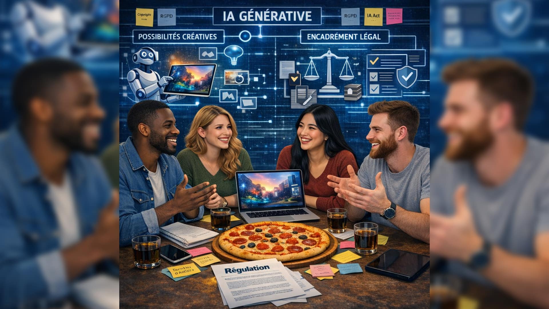 Soirée pIzzA #8 : L’IA générative : entre possibilités créatives et encadrement légal