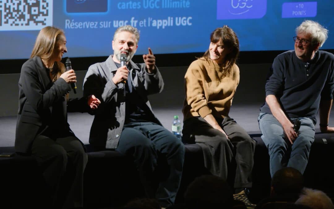 CST Première – Juste une illusion – Olivier Nakache, réalisateur, Jean Rabasse, chef décorateur, et Julie de Beauchamp, ensemblière